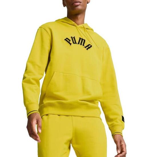 Sweat-shirt Puma Modèle Classics Play Paris Hoodie Junior Couleur Jaune