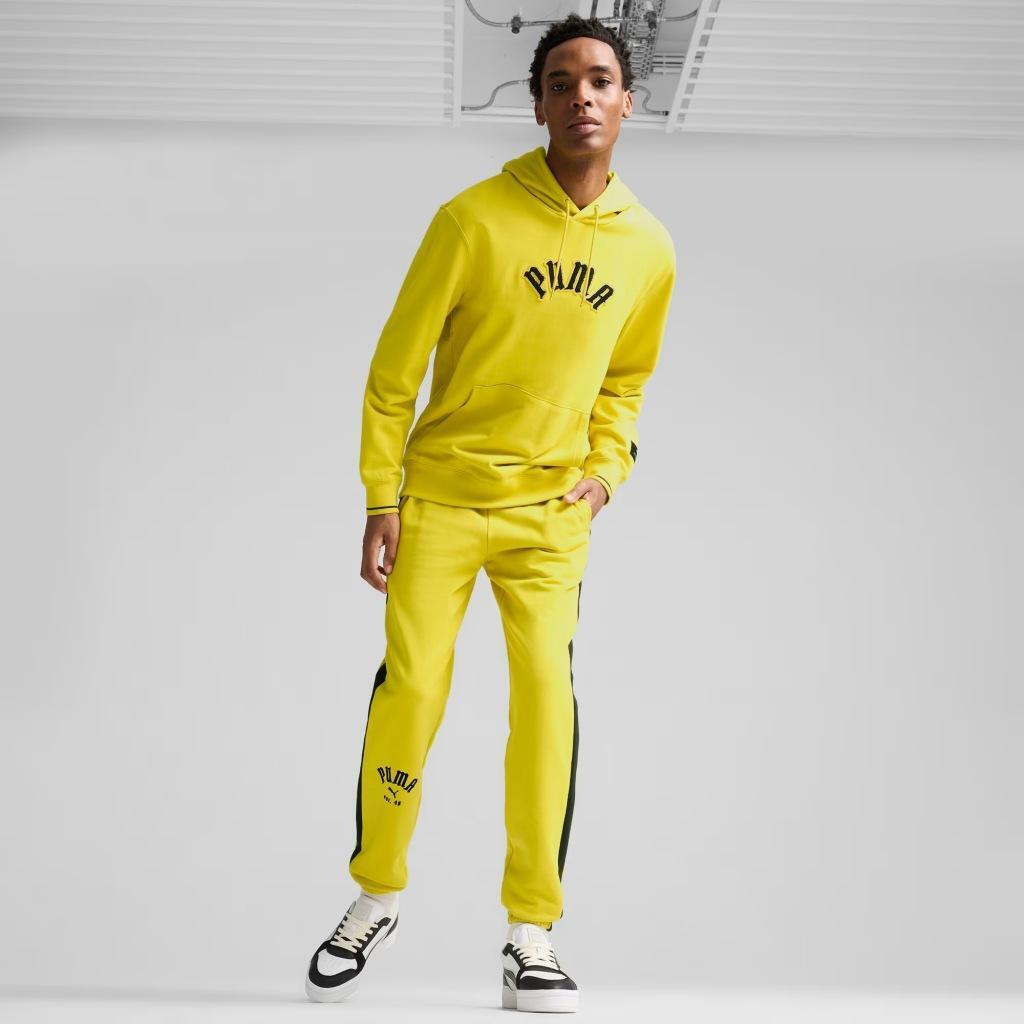 Sweatshirt Puma Modell Classics Play Paris Hoodie Junior Farbe Gelb 4/5