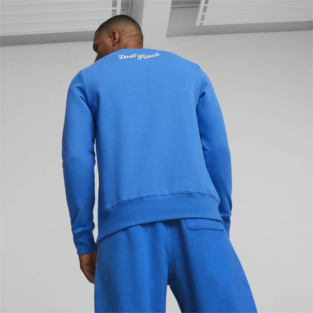 Sweatshirt Puma Model Dylan Crew Kleur Blauw 3/5