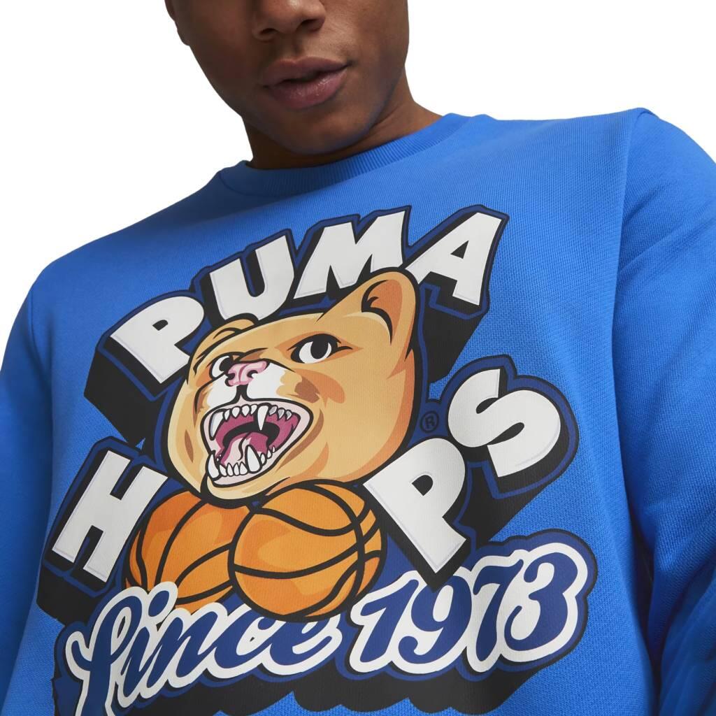 Sweatshirt Puma Model Dylan Crew Kleur Blauw 1/5