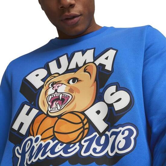 Sweat-shirt Puma Modèle Dylan Crew Couleur Bleu