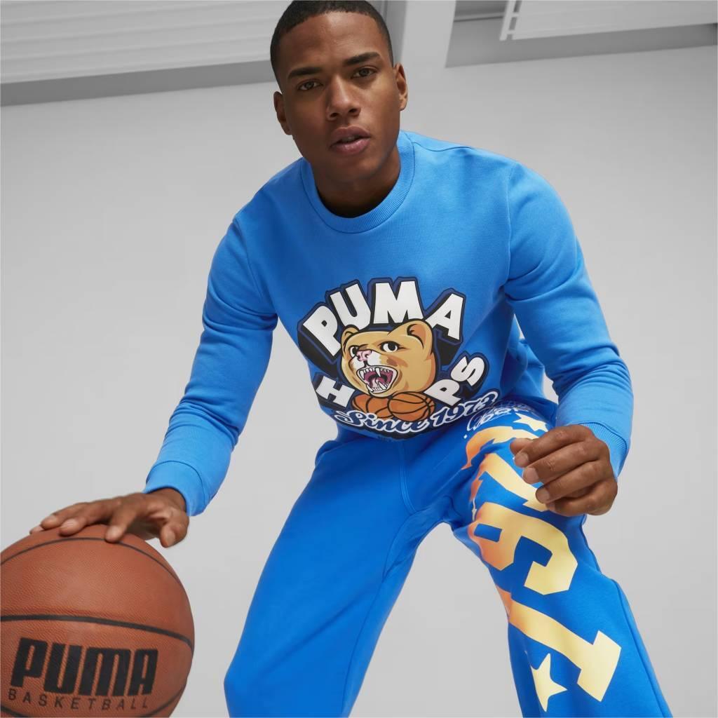 Sweatshirt Puma Model Dylan Crew Kleur Blauw 4/5