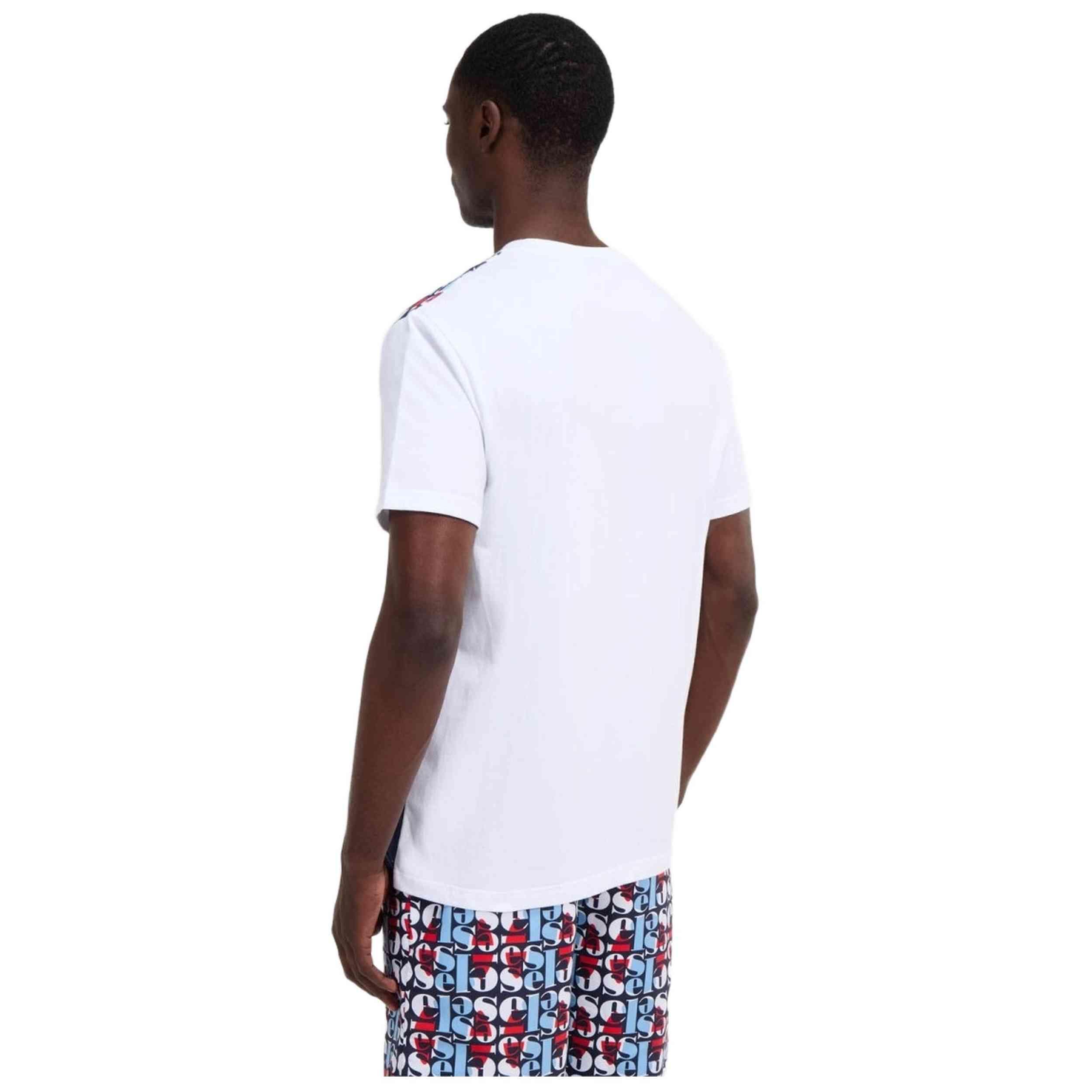 T-shirt Ellesse Model Block Aop Tee Kleur Wit 3/5