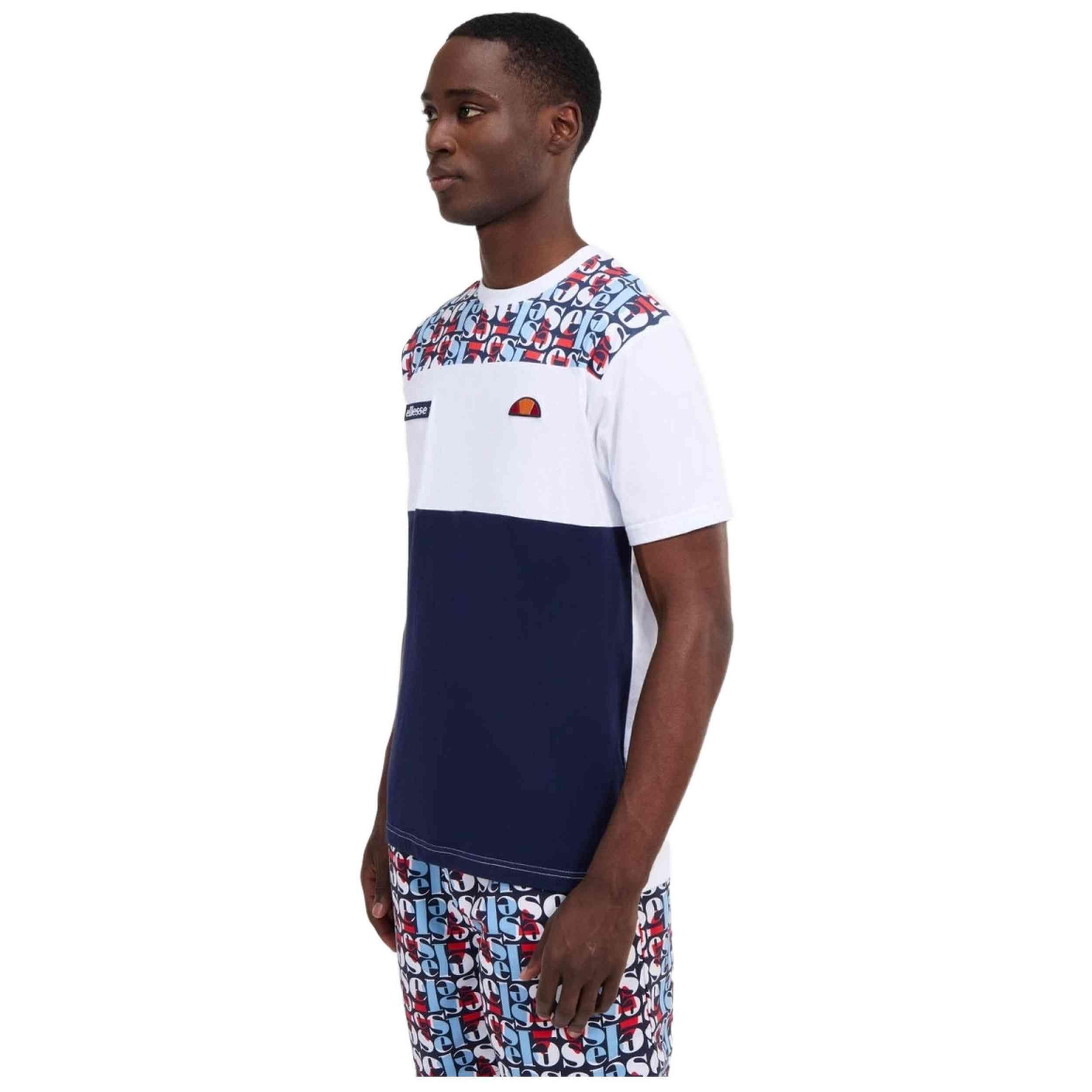 T-shirt Ellesse Model Block Aop Tee Kleur Wit 5/5