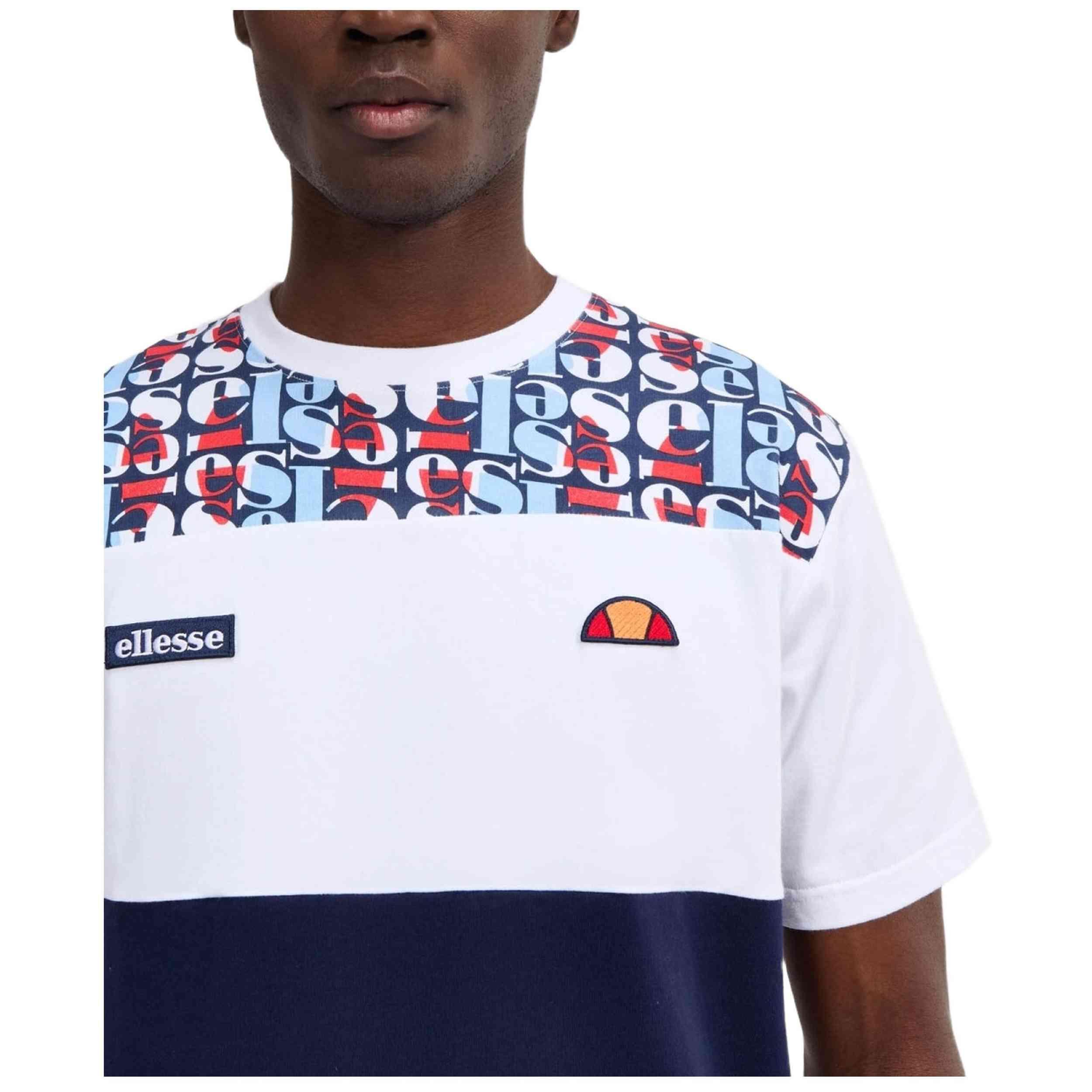 T-shirt Ellesse Model Block Aop Tee Kleur Wit 4/5