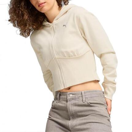 Sweat-shirt Puma Modèle Dare To Cropped Hoodie Couleur Blanc