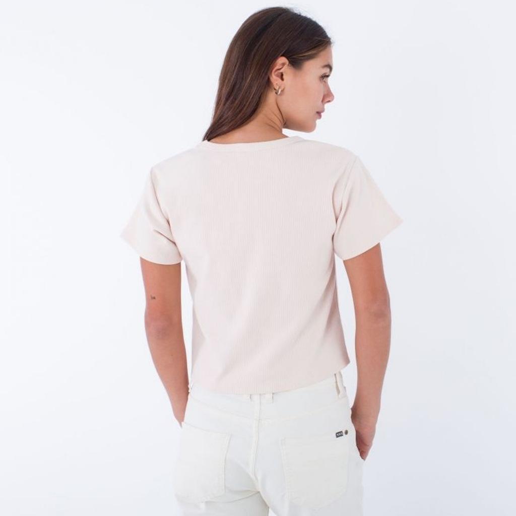 T-shirt Hurley Modèle Tomgirl Baby Rib Tee Couleur Rose 3/5
