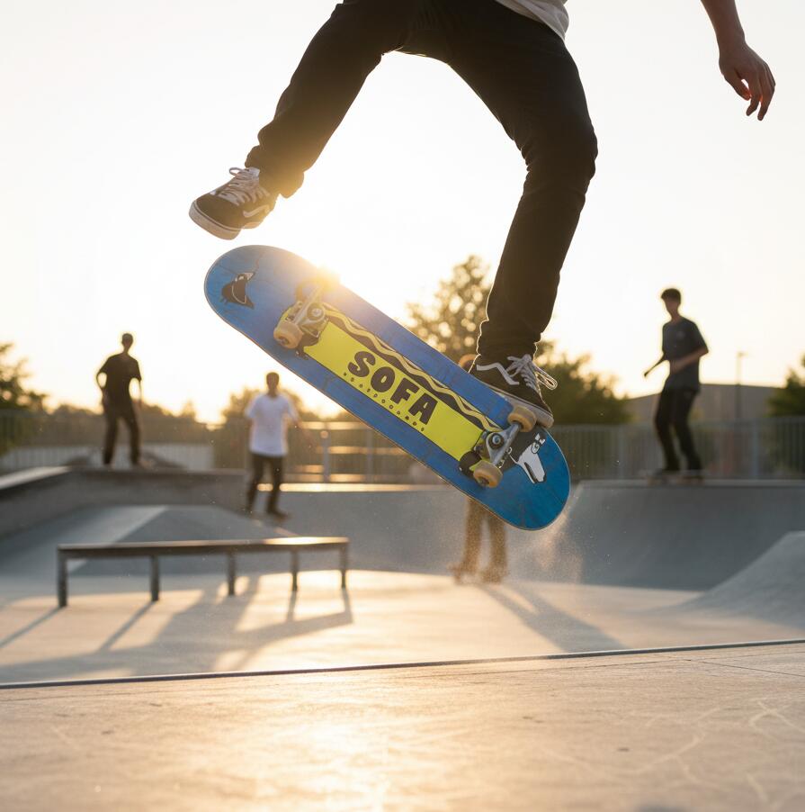 Planche de Skate – 8.125" – Hotdog-1 – Deck Bleu – Sofa Skateboards 3/3