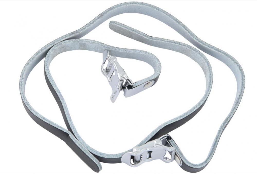 Correas CONTEC Leather Strap para toe clips 13 x 450 mm, par, negro 2/3