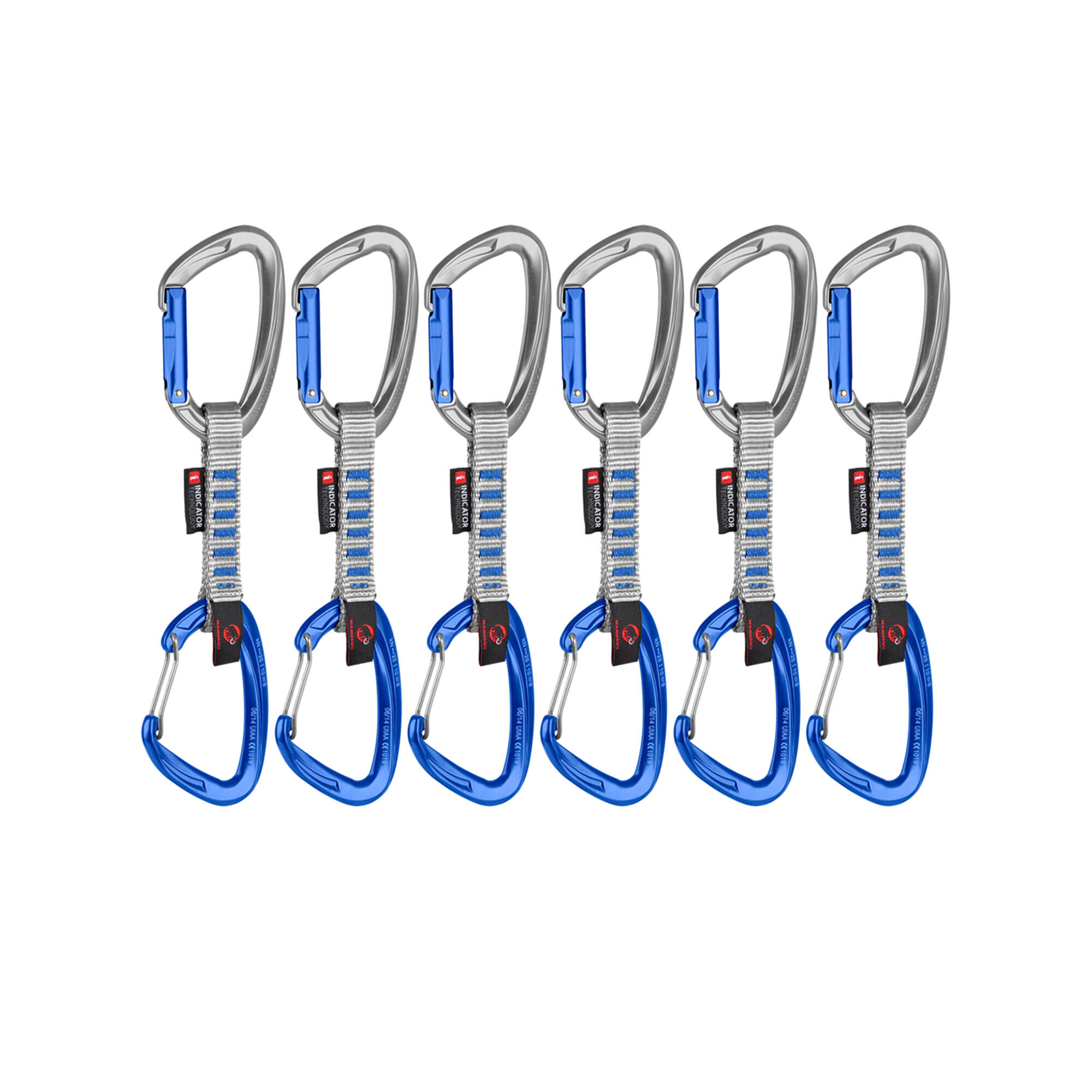 Ensemble de dégaines Mammut Crag Keylock Wire 10 cm Indicator Quickdraws 6 2/3