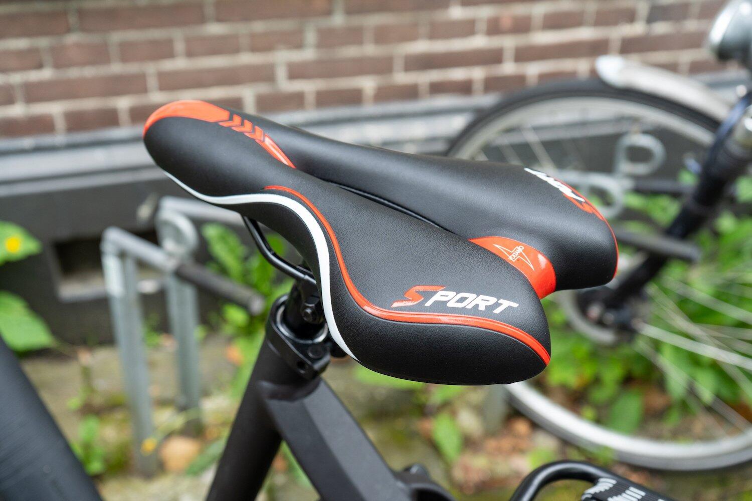 Voltano Sport Fietszadel – Zwart / Rood - Gel - Trekking Zadel 3/7