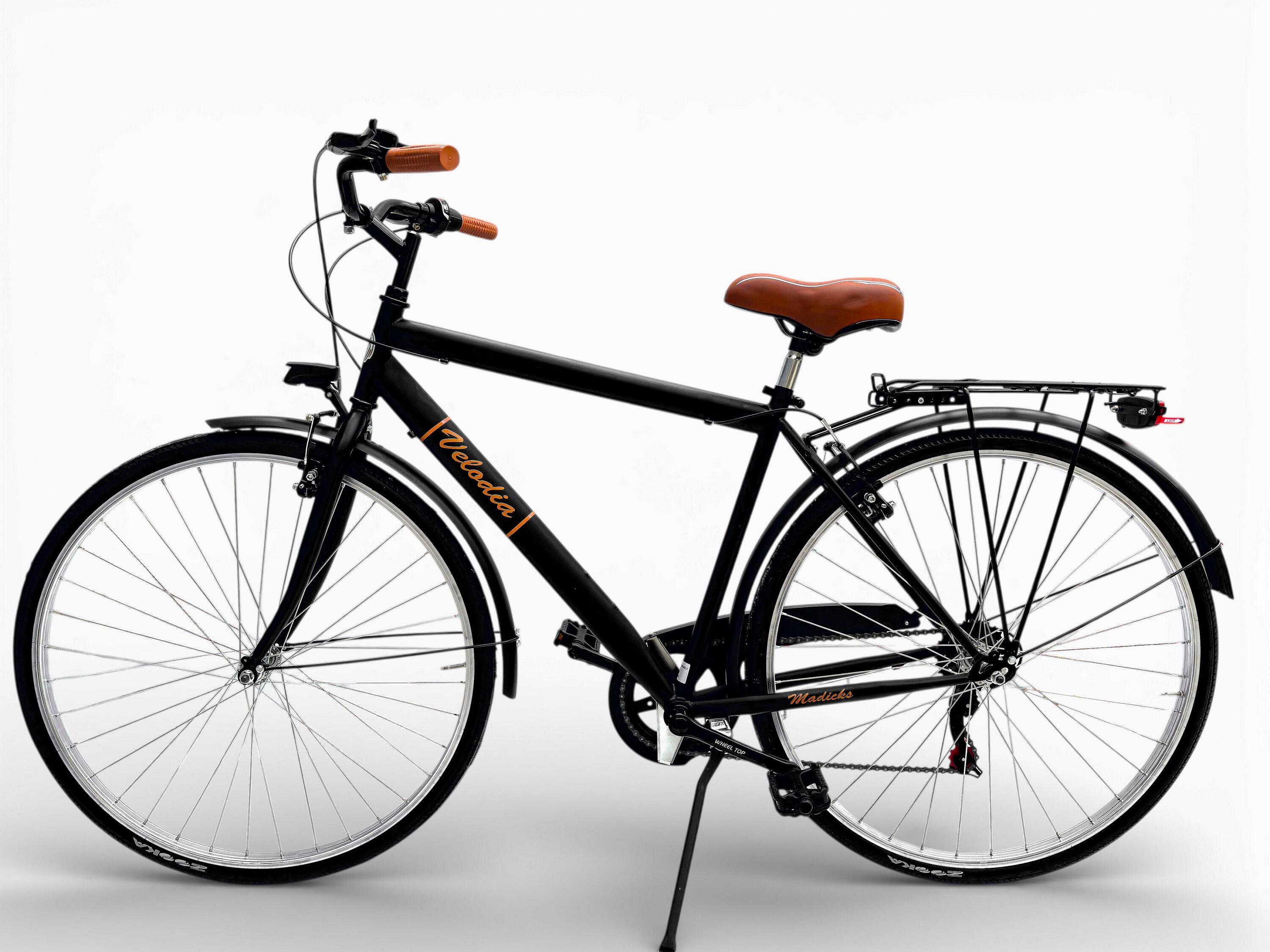 Bicicletta Uomo Misura 28 Bici Passeggio Da Città Con Cambio Nero Vintage Retrò 2/8