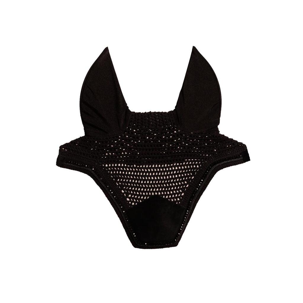 Fly veil Wellington velvet pearls black