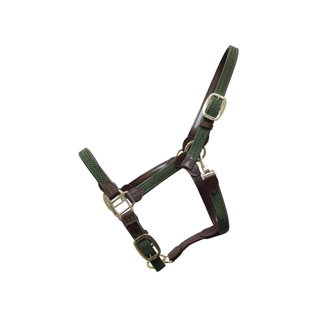 Plaited Nylon halter olive green Full
