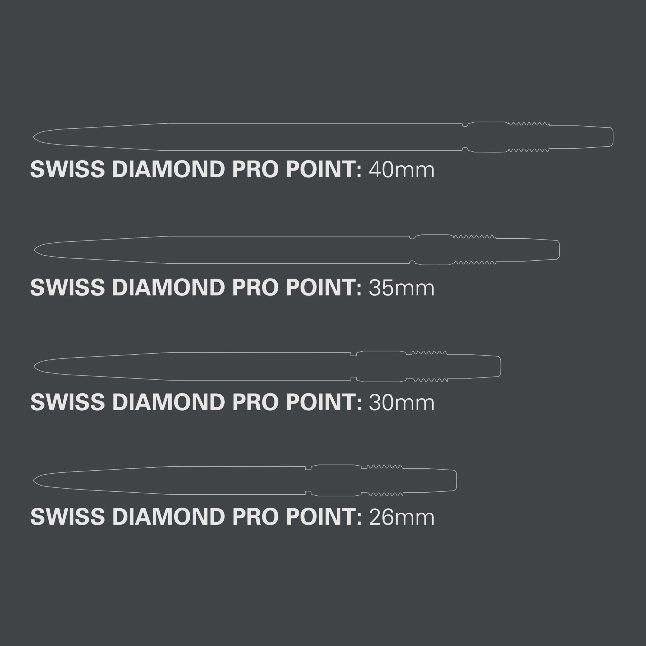 Diamond Pro Swiss Point dartpunten 26mm 2/6