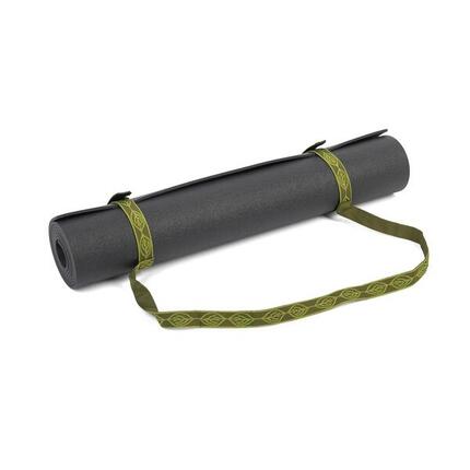 Yogamatten-Tragegurt gemustert, olive