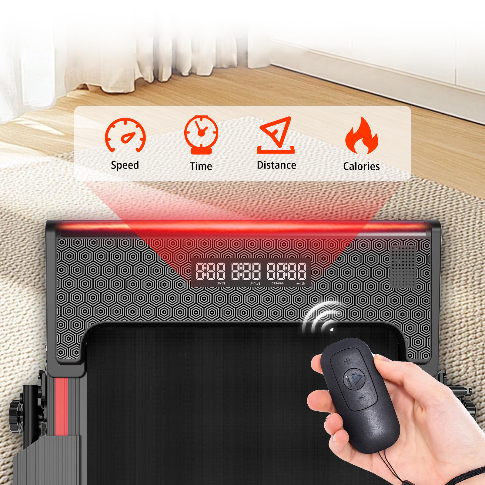Tapis Roulant CITYSPORTS Nero Inclinabile 1-8km/h Pieghevole 5/8
