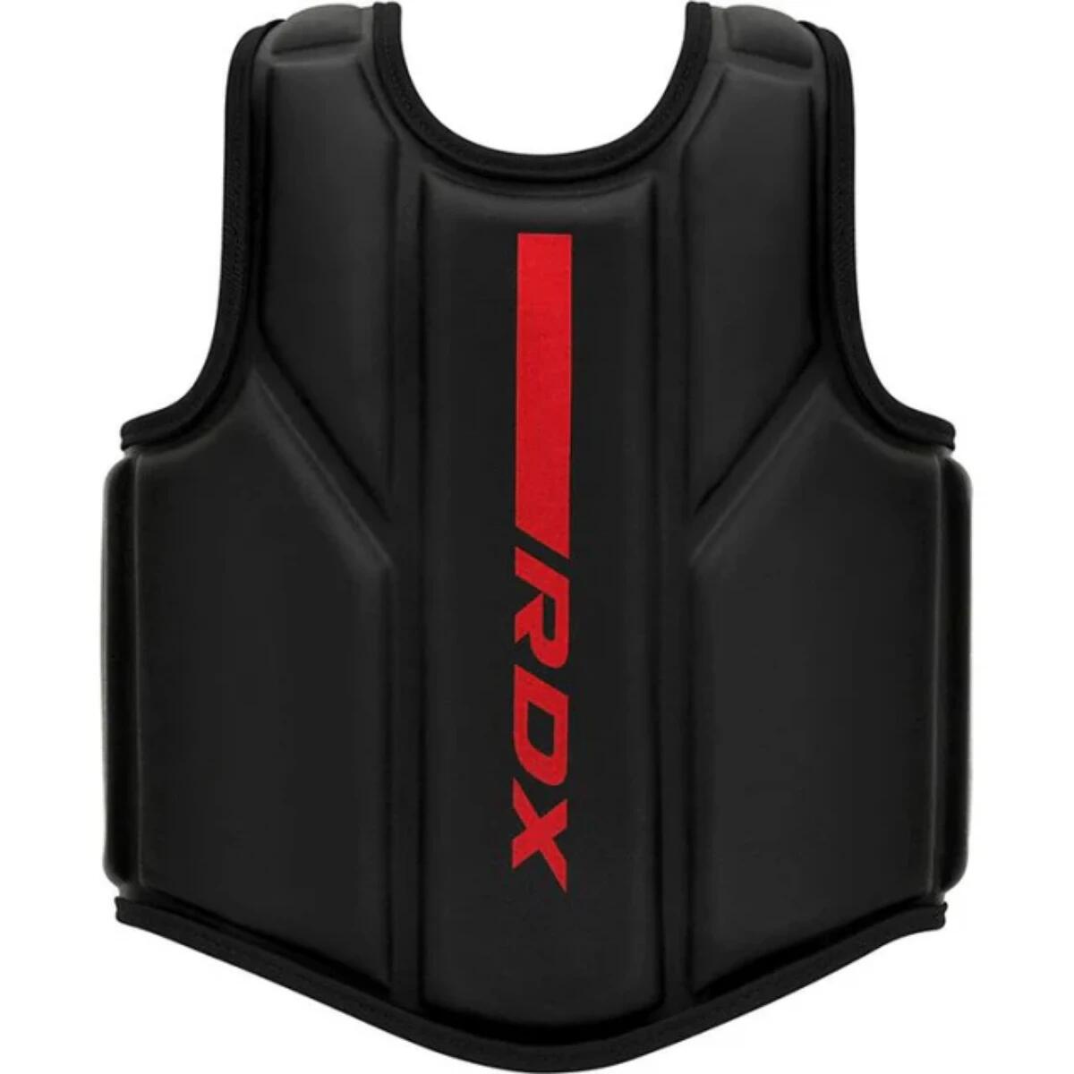 PLASTRON F6 NOIR MAT avec ROUGE - S/M 2/4