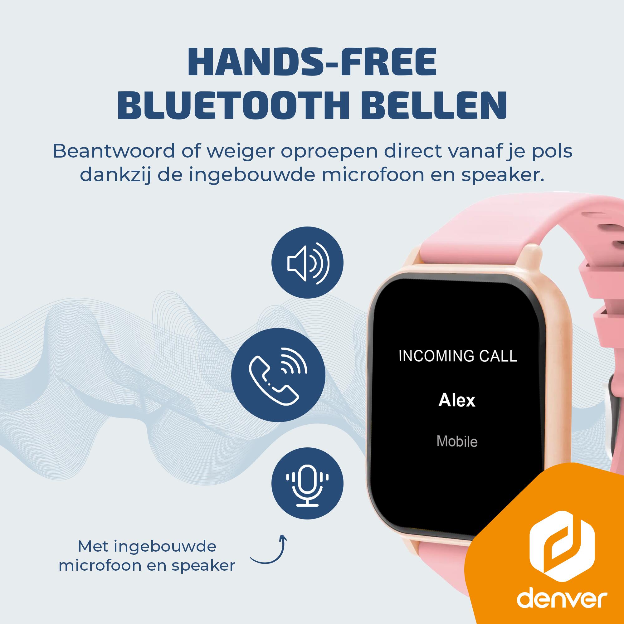Denver Smartwatch - Hartslagmeter - Multisport modi - SWC176RO - Roze 5/7