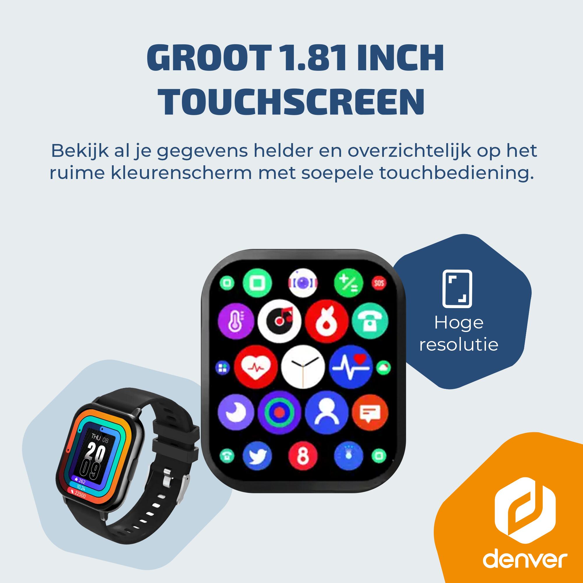 Denver Smartwatch - Hartslagmeter - Multisport modi - SWC176B - Zwart 4/7
