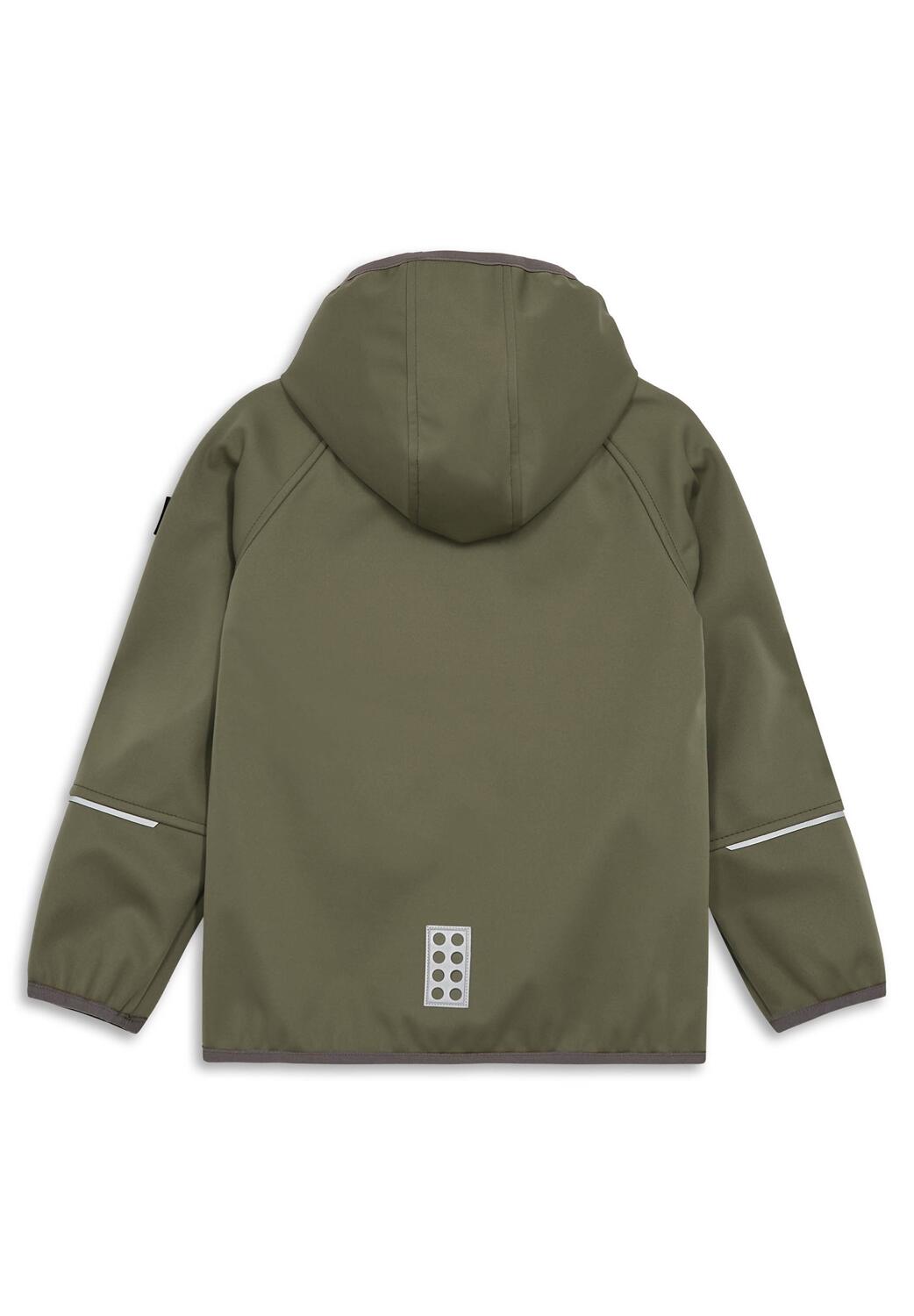 Kurtka Softshell Dziecięca LEGO Sefrit200 Oliwkowa 2/3