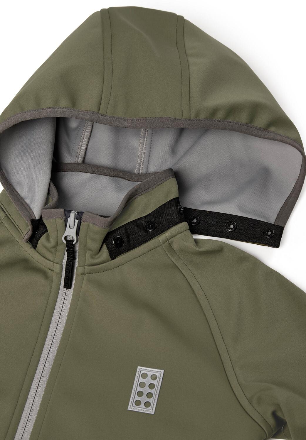 Kurtka Softshell Dziecięca LEGO Sefrit200 Oliwkowa 3/3