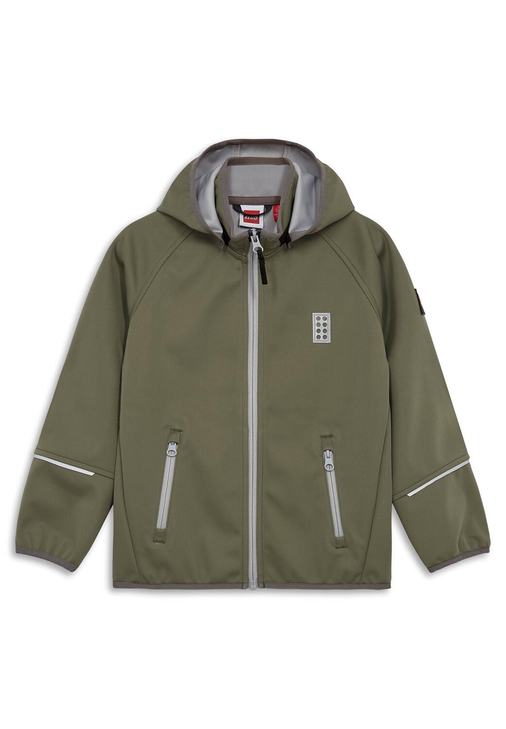 Kurtka Softshell Dziecięca LEGO Sefrit200 Oliwkowa