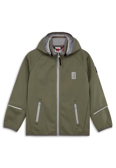 Kurtka Softshell Dziecięca LEGO Sefrit200 Oliwkowa