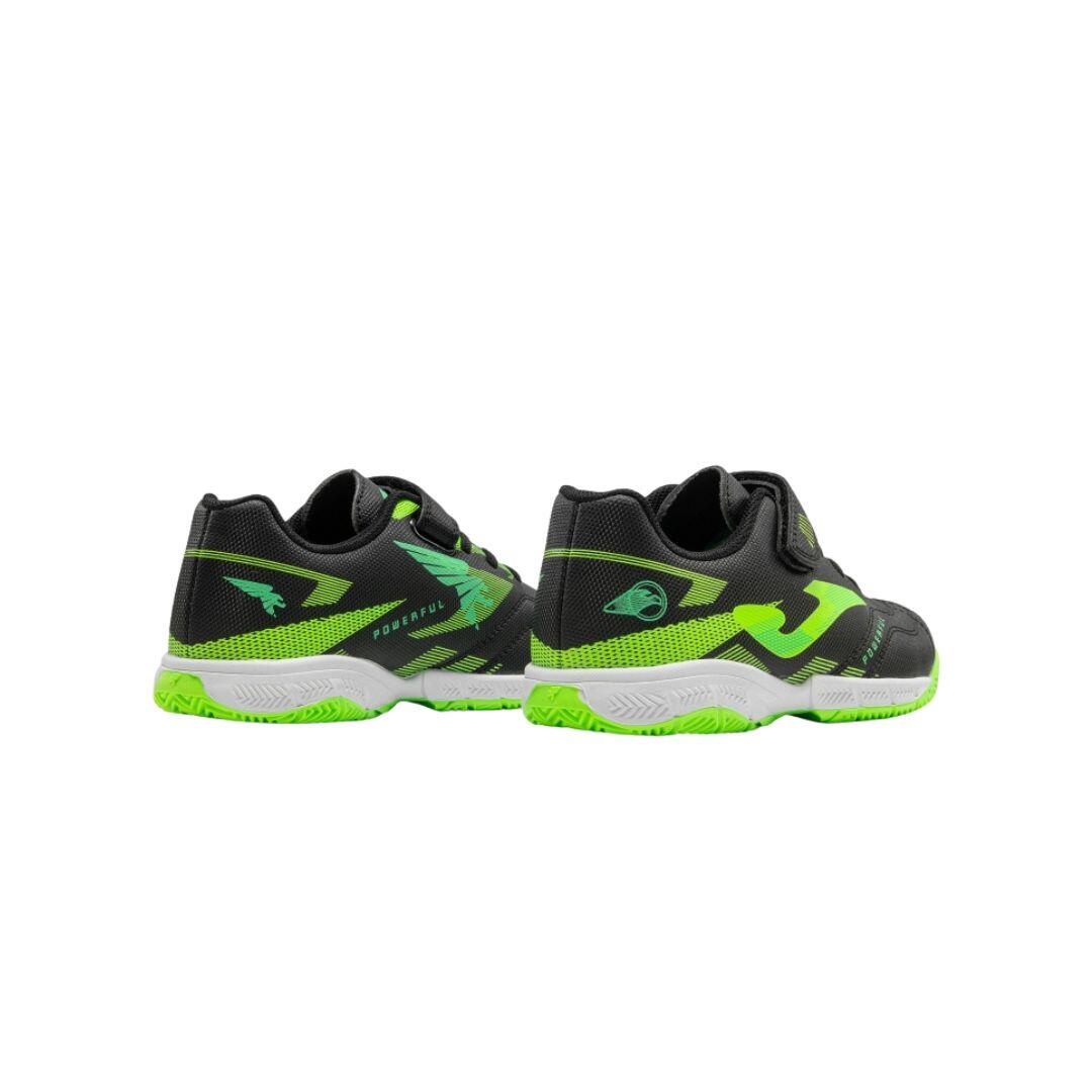 Zapatillas fútbol sala niño Joma Powerful JR negras indoor con velcro 3/7