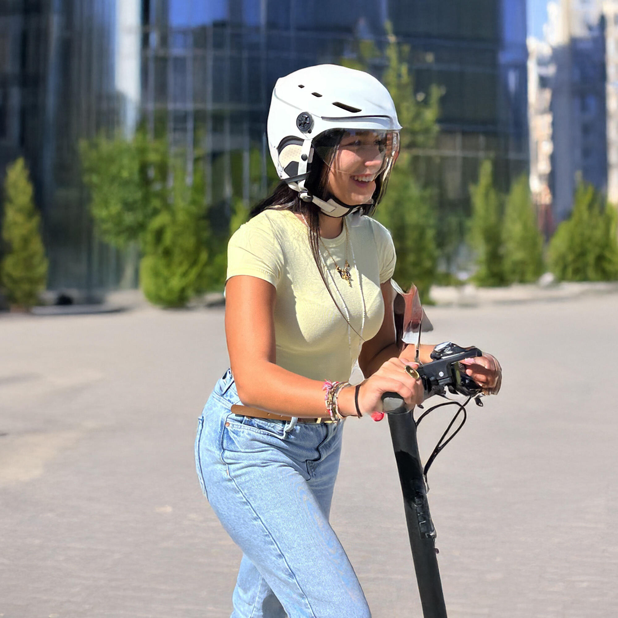 Visor Helm von T'nB mit Visier Größe L (Kopfumfang 58-62 cm) - weiß 6/6