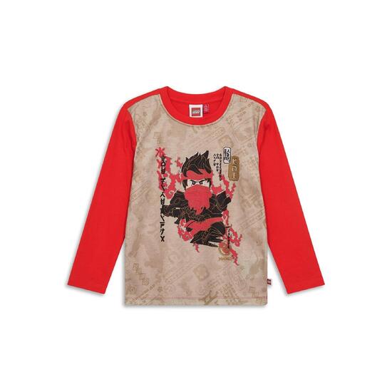 Koszulka długi rękaw Chłopięca LEGO Ninjago Taj221 Czerwona