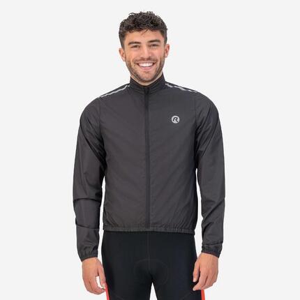 Veste Vélo Homme Coupe-Vent à Manches Longues Core Noir