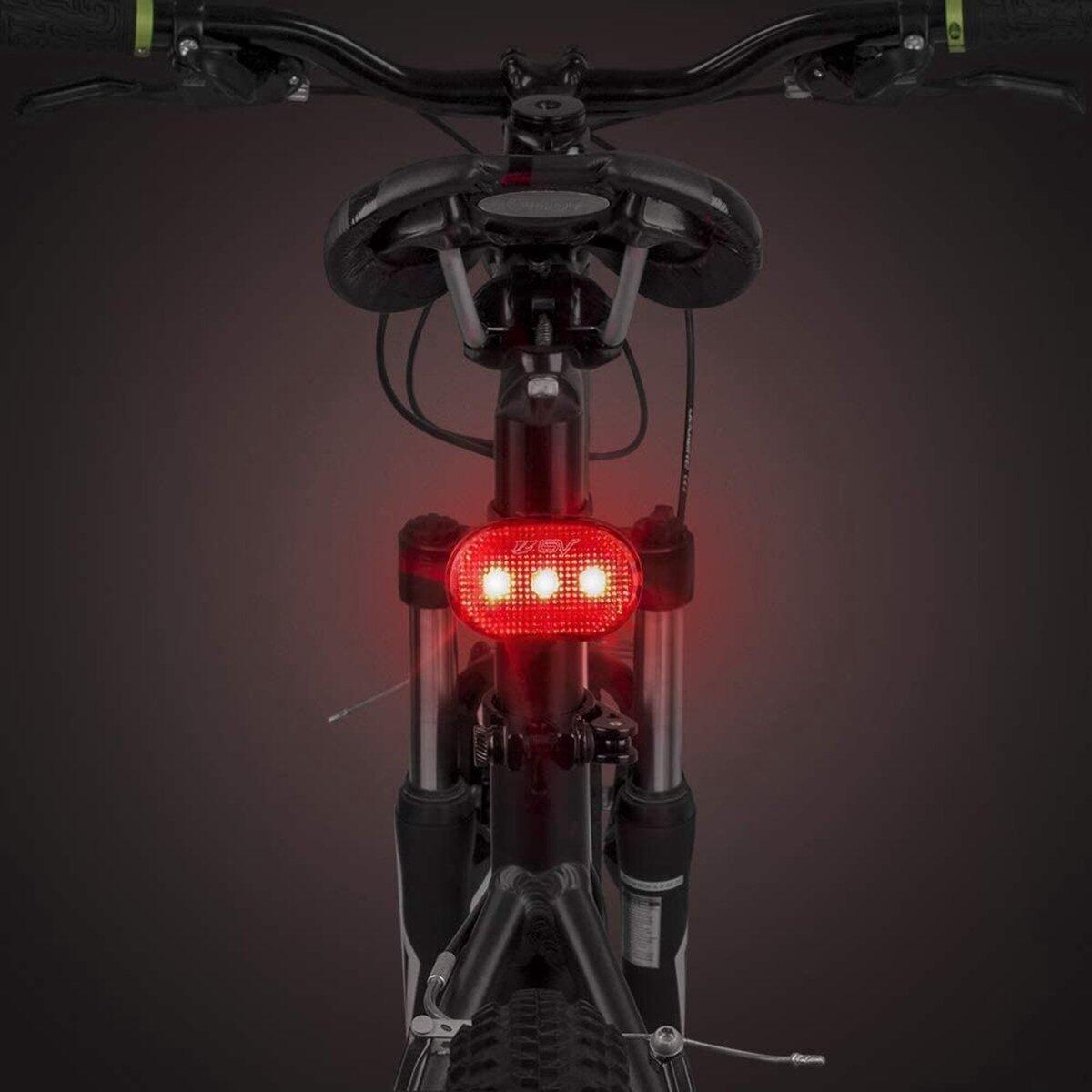 Conjunto de iluminação para bicicleta com 3 luzes LED 2/4