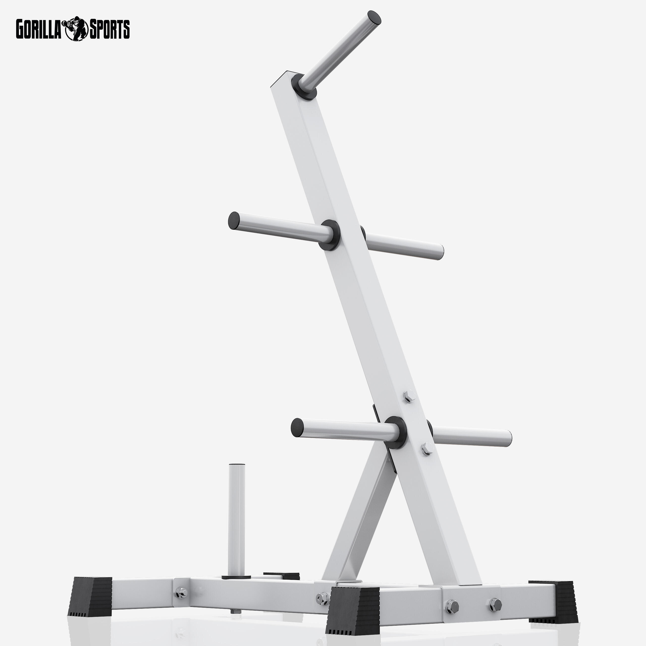 RACK DE RANGEMENT POUR DISQUES 31 MM | MUSCULATION | COULEUR NOIR OU BLANC 6/7