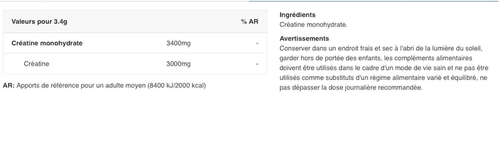 Créatine monohydrate - Crea Powder - 500g 2/3