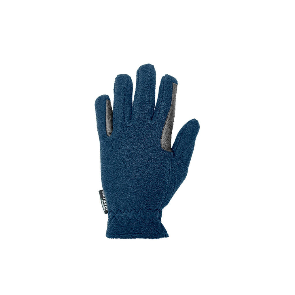 Fleece and synthetic leather gloves