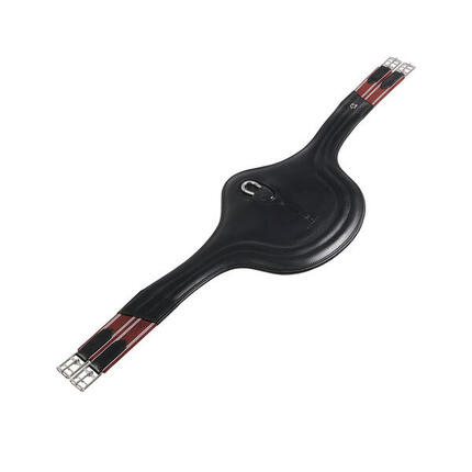 Sangle bavette de saut en cuir avec protège-éperons