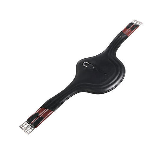 Sangle bavette de saut en cuir avec protège-éperons