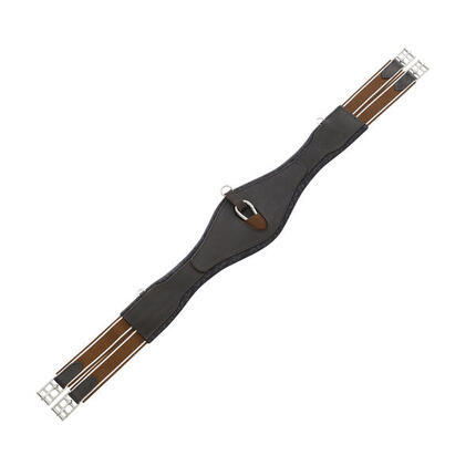 Sangle bavette de saut en cuir façonné