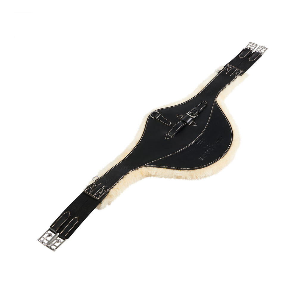 Belly guard girth with stud guard for english saddle