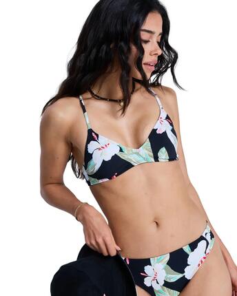 Haut de bikini triangle PRINTED ESSENTIALS ATHLETIC TRI Noir Femme