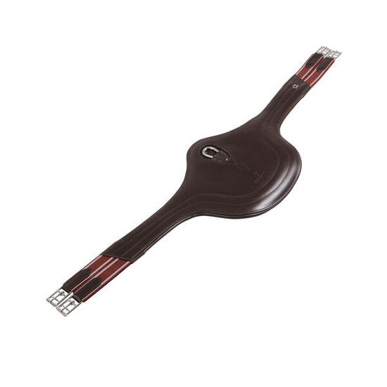 Sangle bavette de saut en cuir avec protège-éperons