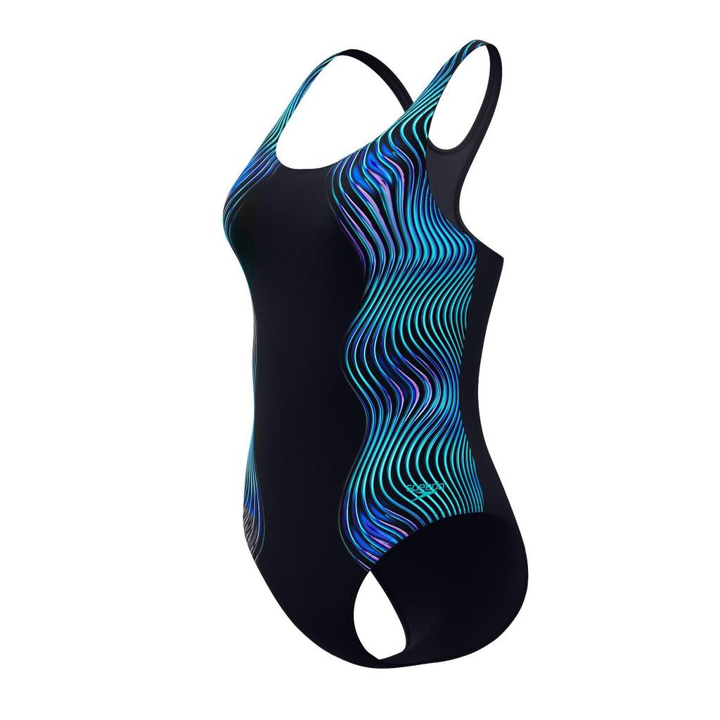 Speedo Dames Badpak Sprint Medalist Zwart/Turquoise