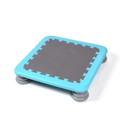 Kinderen fitness trampoline platform antislip binnen zacht lichtblauw