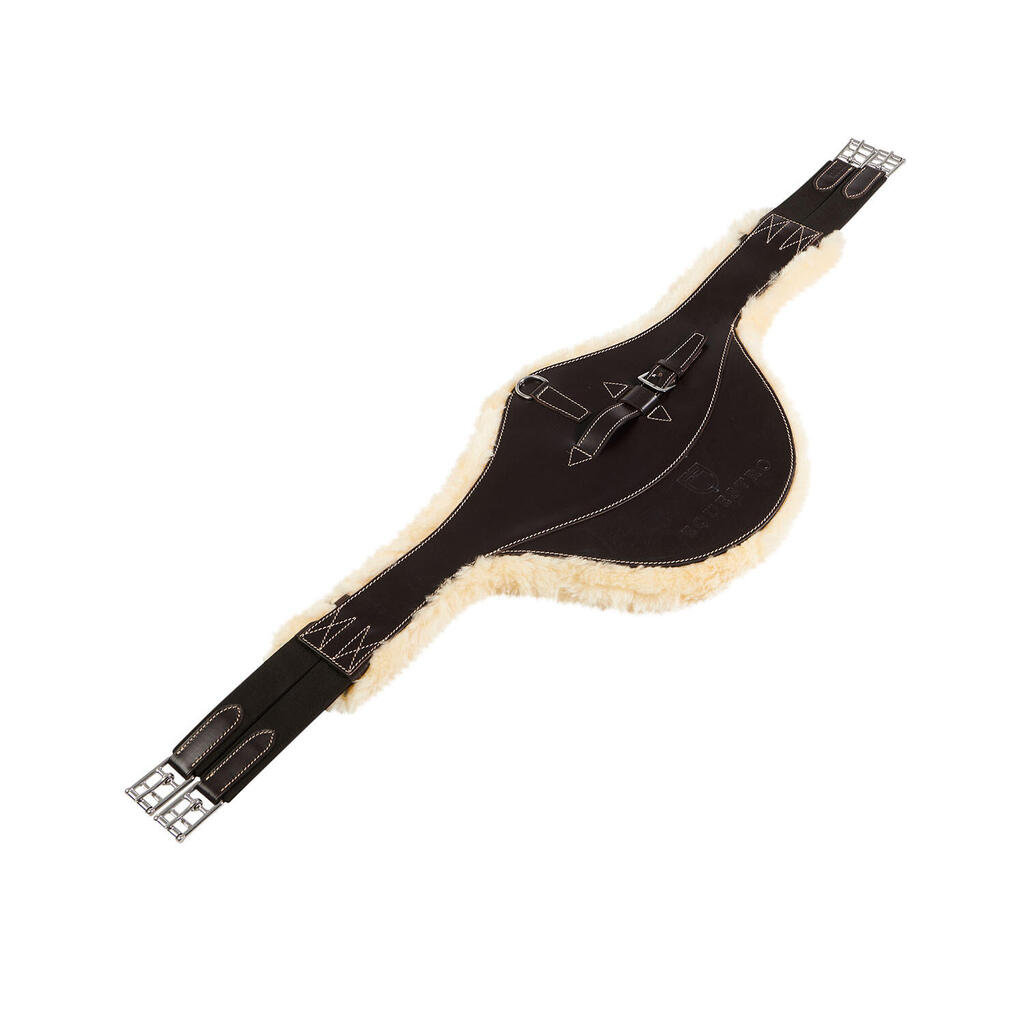 Belly guard girth with stud guard for english saddle