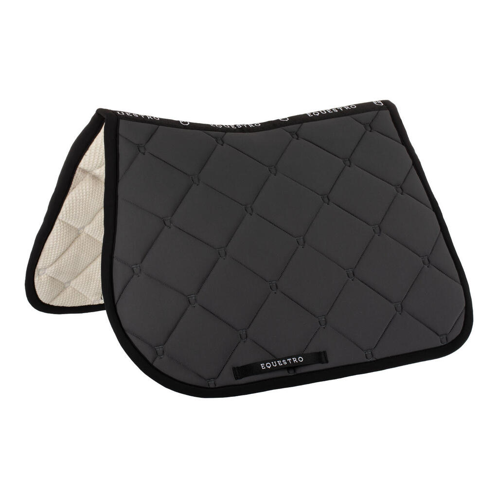Jumping saddle pad multilogo in technical fabric