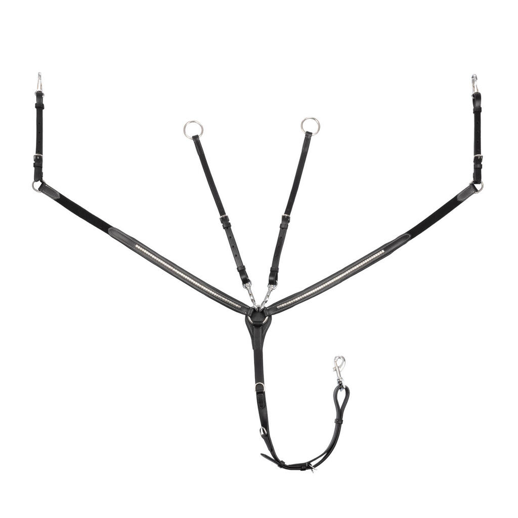 Breastplate with leather fork and silver clincher