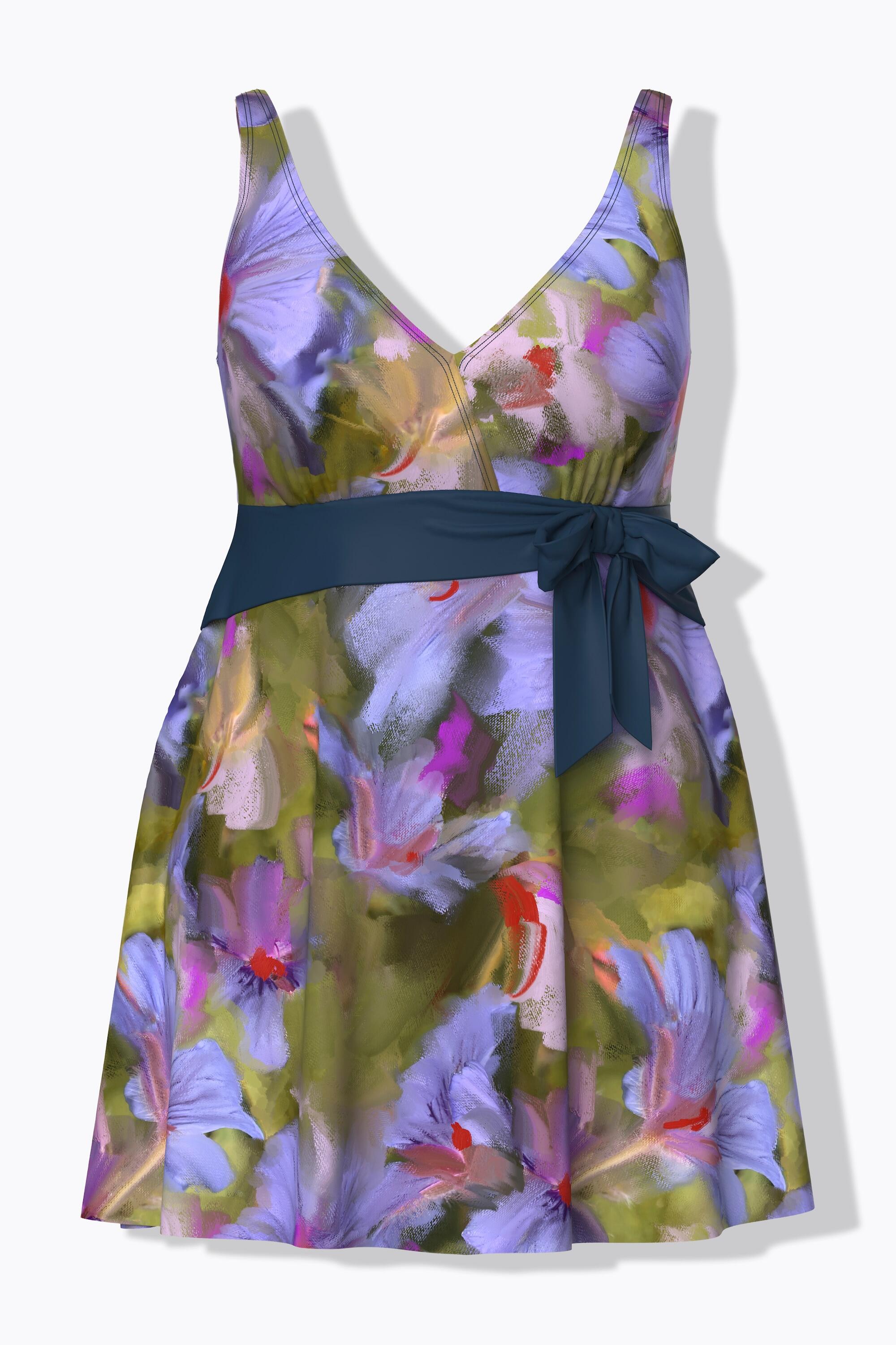 Femme Robe de bain à fleurs bonnets souples 6/7