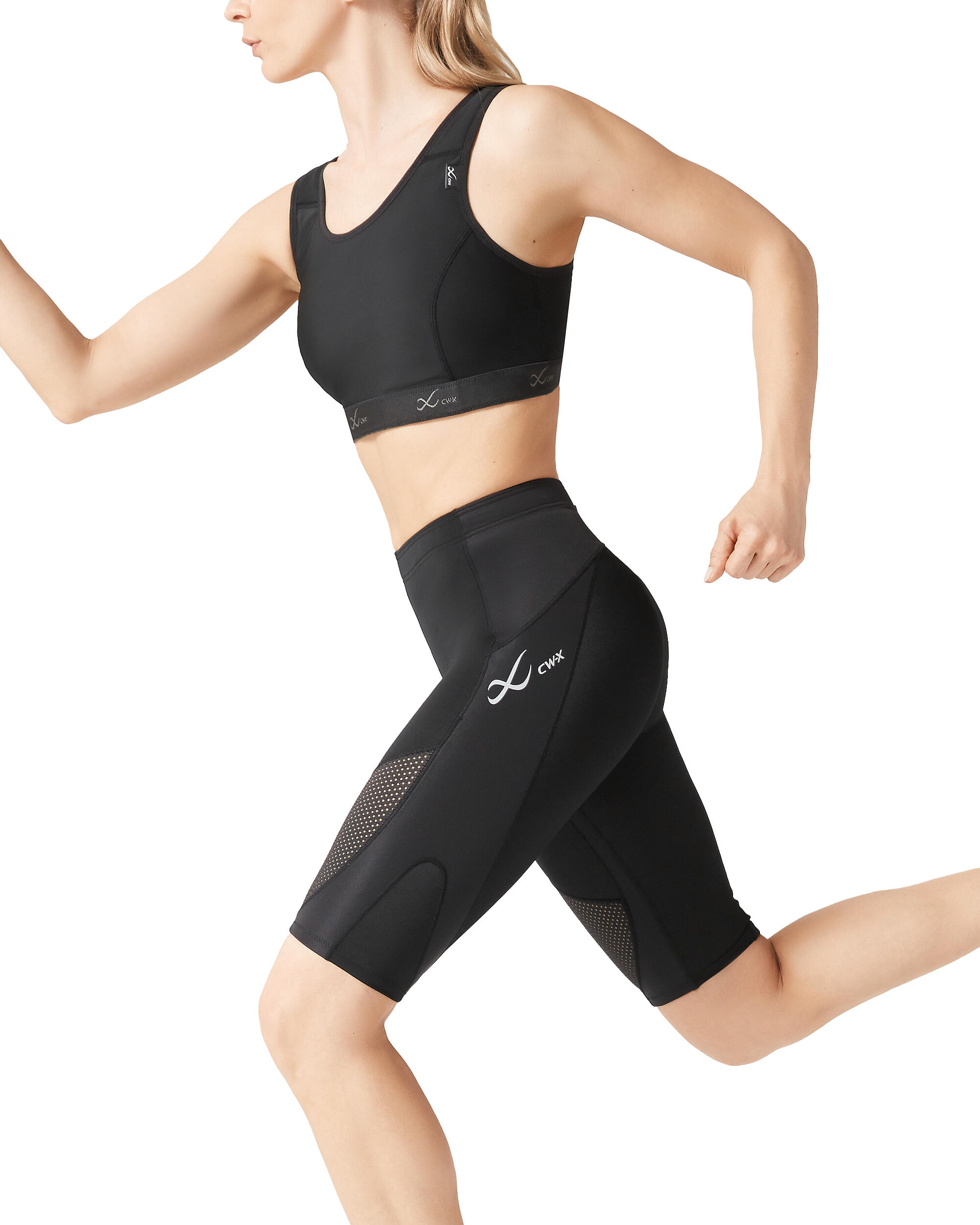 Stabilyx  Compressiebroek kort  Dames  core ondersteuning  Zwart S 6/8