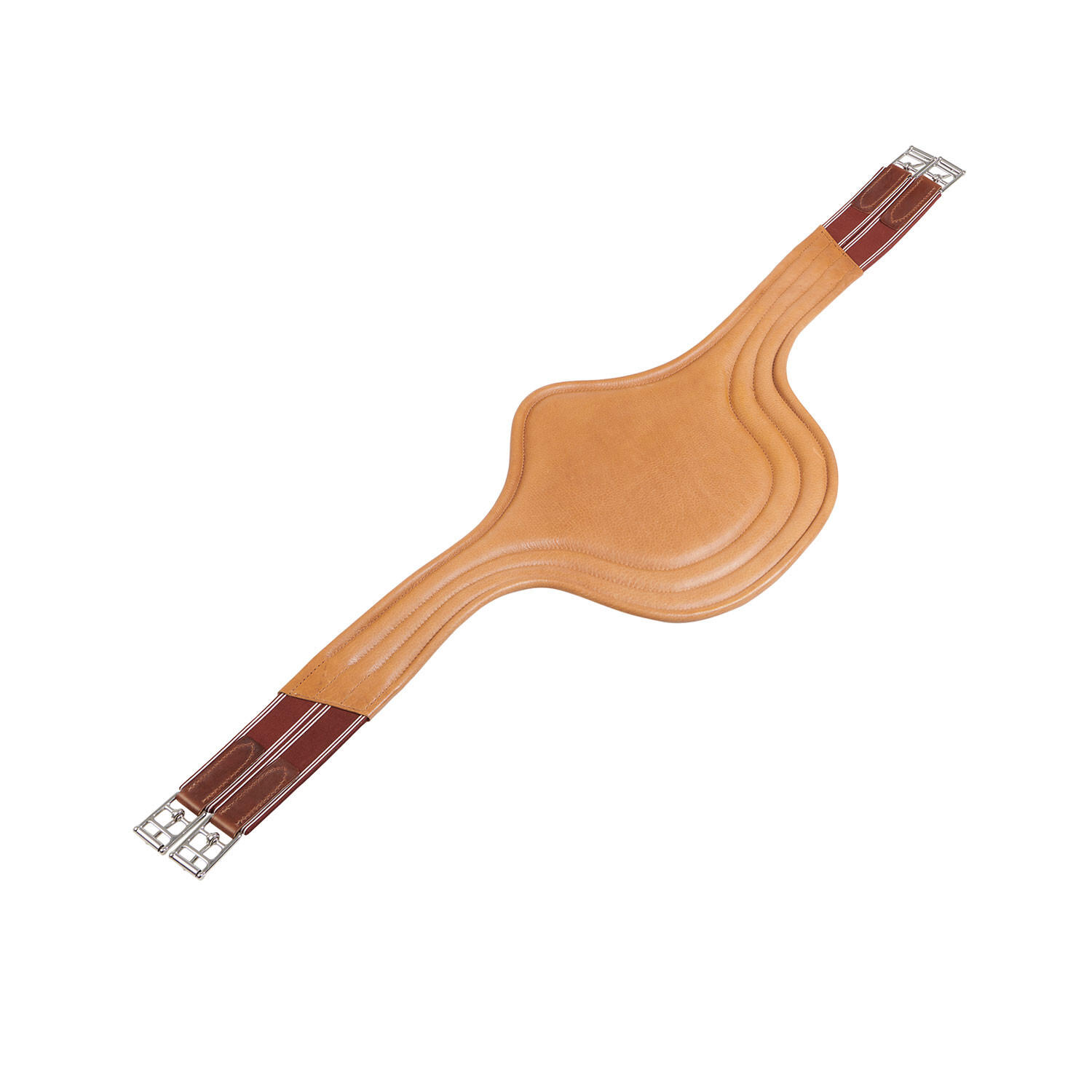 Cincha de salto en cuero con refuerzos protectores 2/7